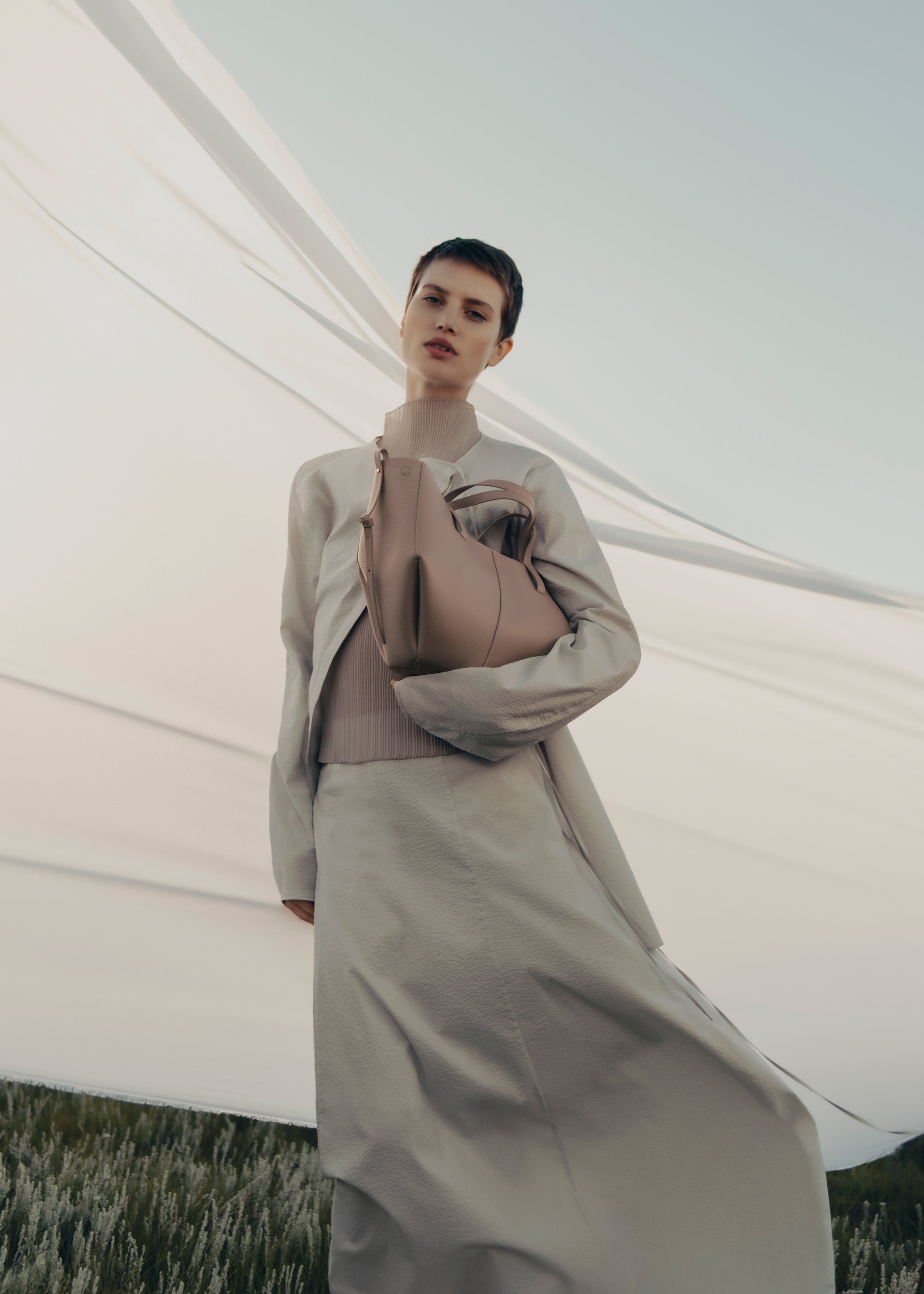 Polène | バッグ - Cyme Mini - トープ テクスチャード