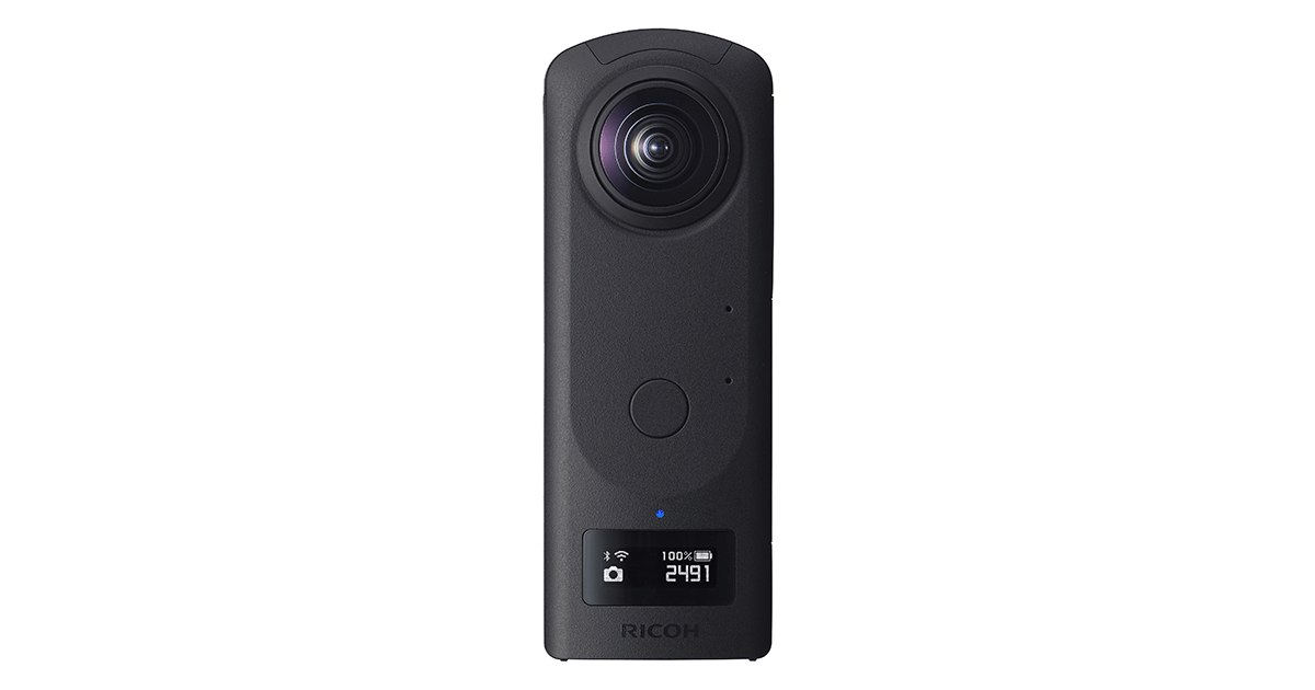 ワンショットで360°の全天球イメージを撮影できるカメラ「RICOH THETA