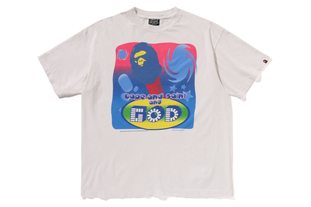 BAPE X SAINT MXXXXXX 】GOD TEE | bape.com