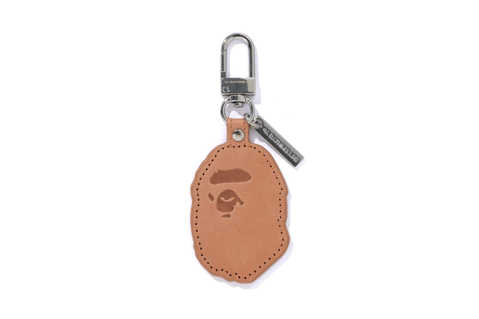 APE HEAD LEATHER KEYCHAIN | bape.com