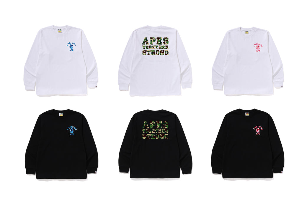 ABC CAMO COLLEGE ATS LS TEE | bape.com