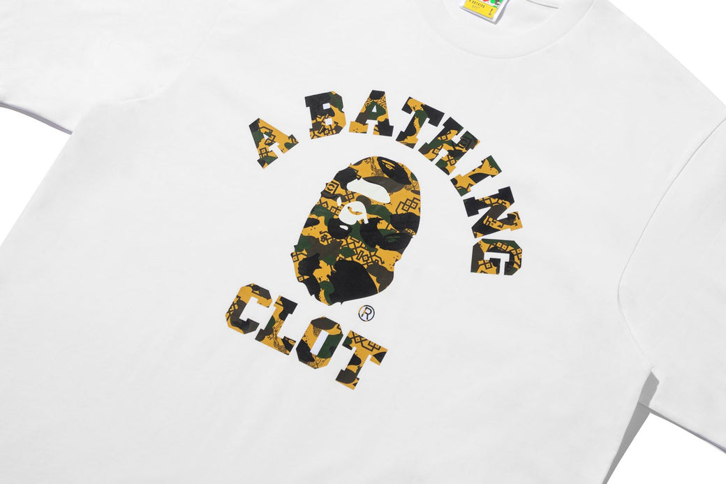BAPE X CLOT 】COLLEGE RELAXED FIT TEE | bape.com