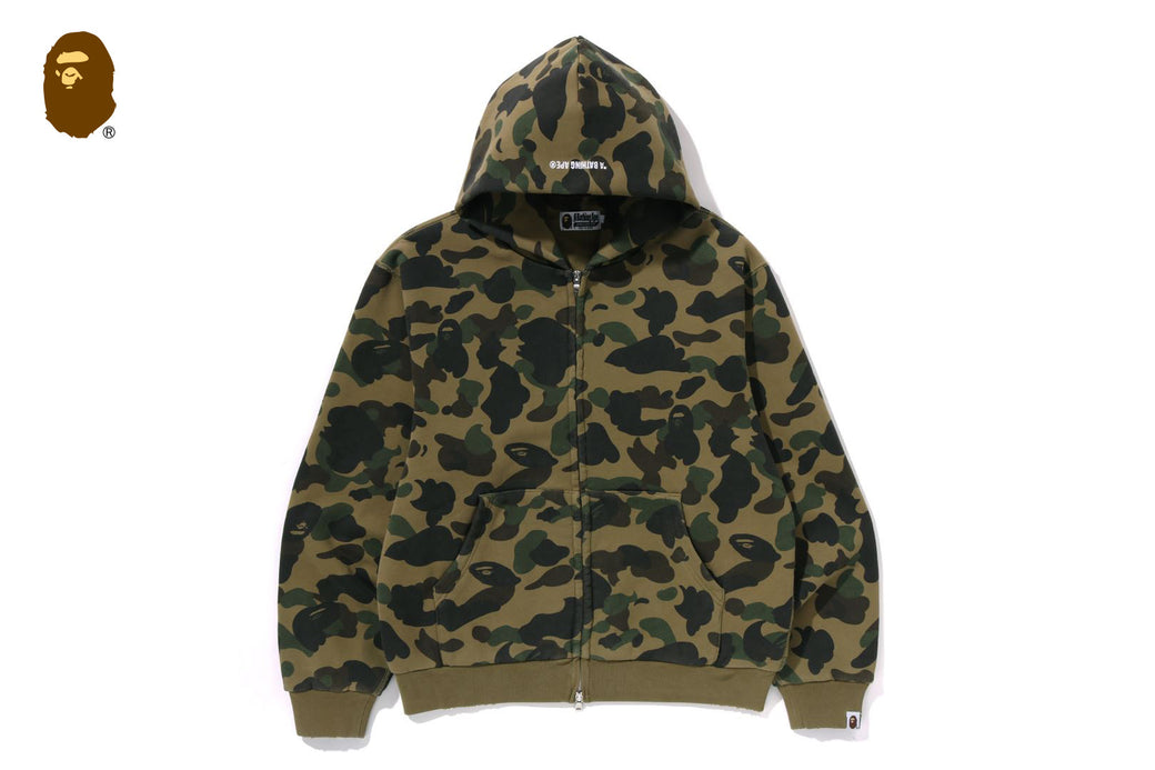 1ST CAMO HEAVY WASH CROPPED FIT ZIP HOODIE | bape.com