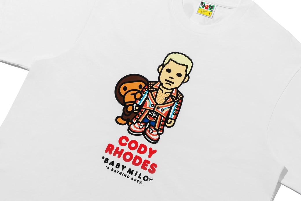 BAPE X WWE 】CODY RHODES BABY MILO RELAXED FIT TEE | bape.com
