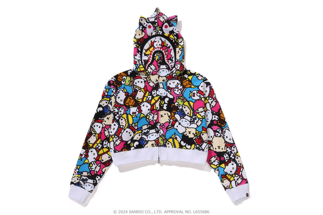 BABY MILO X SANRIO CHARACTERS 】CROPPED SHARK FULL ZIP HOODIE