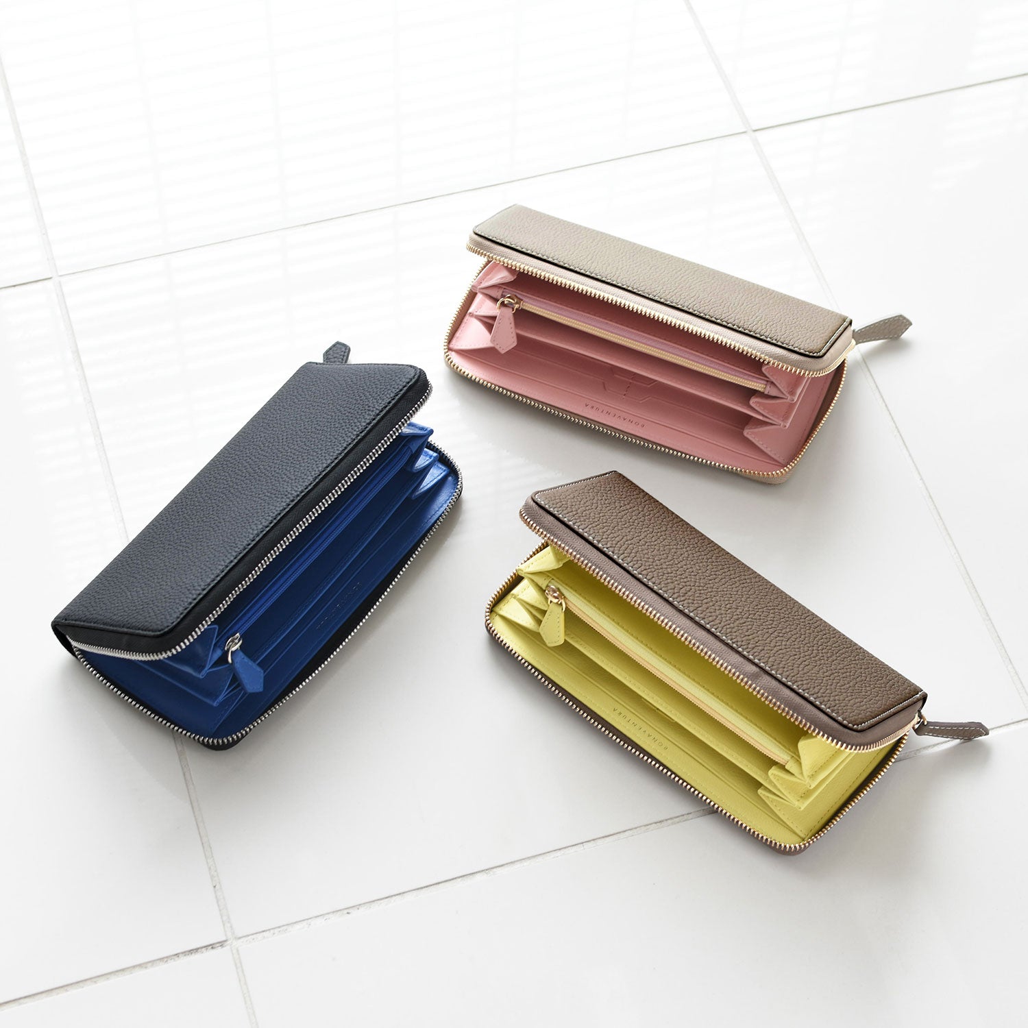 ロングジップ ウォレット シュリンクレザー