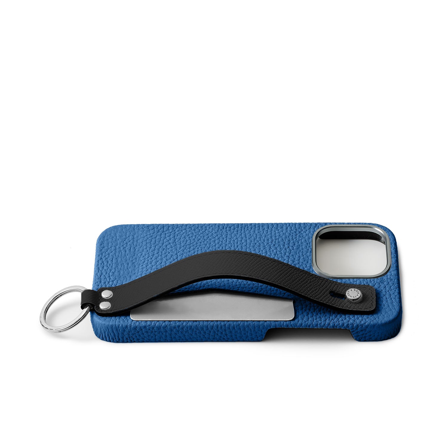 iPhone 15 Pro Max) ハンドル付き バックカバーケース シュリンクレザー