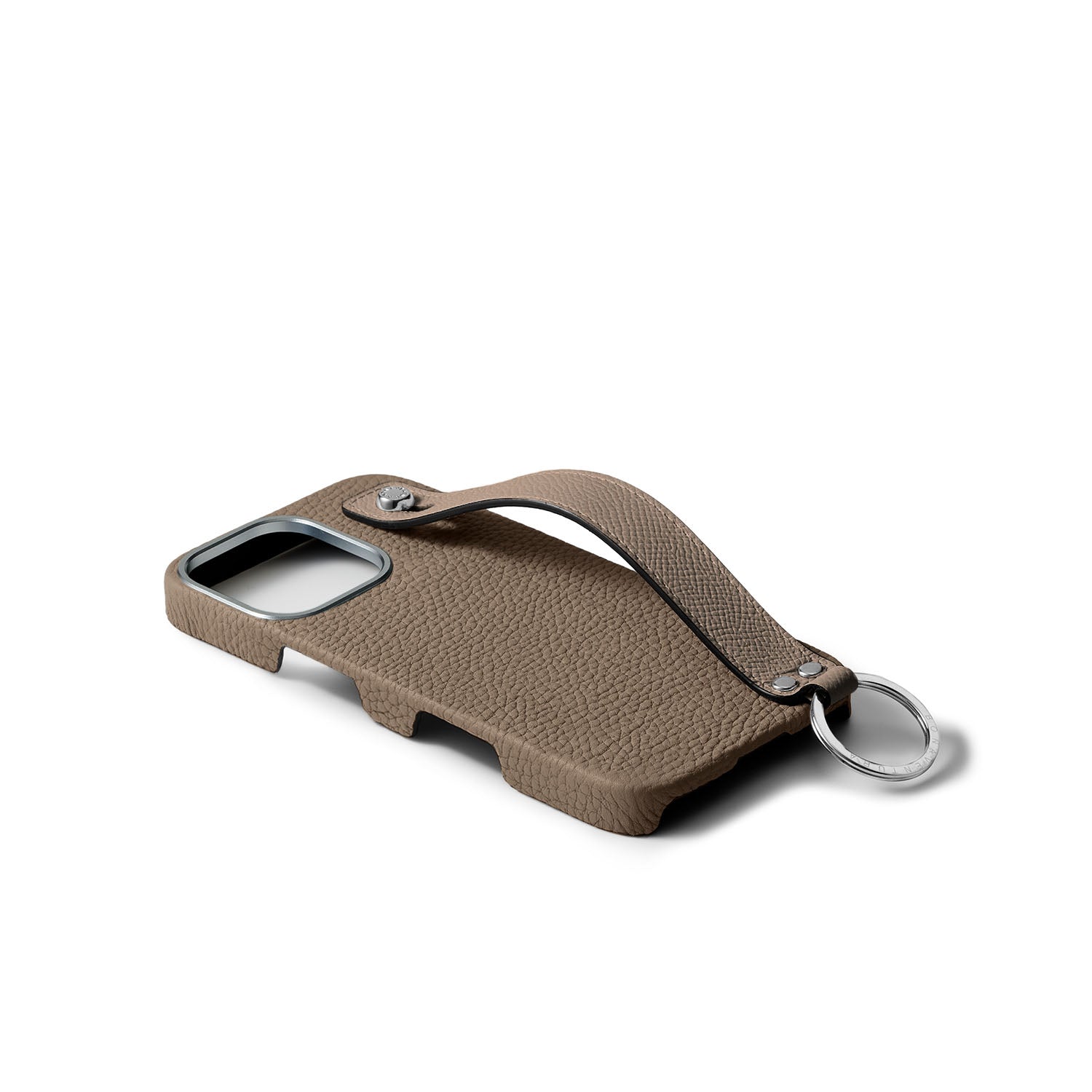 iPhone 16 Pro Max) ハンドル付き バックカバーケース シュリンクレザー