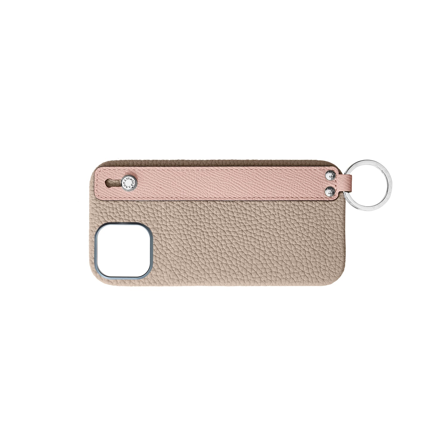 iPhone 14 Pro) ハンドル付き バックカバーケース シュリンクレザー