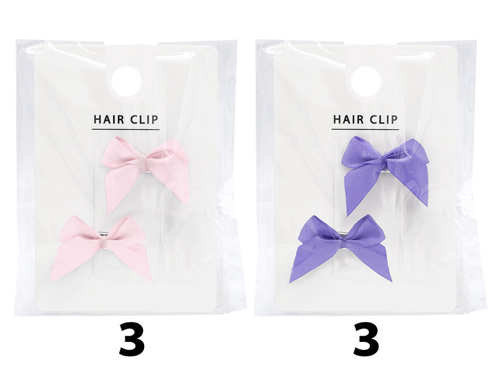 ヘアクリップ（ミニリボン、ピンク系） -100均 通販 ダイソー