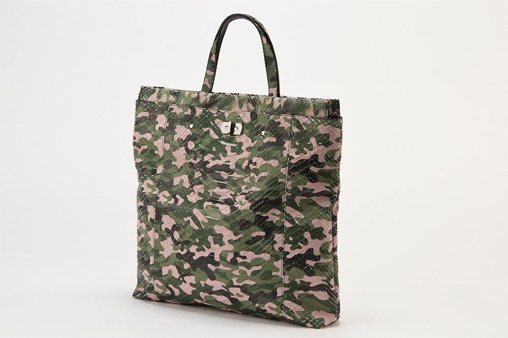 カモフラージュパイソン クラッチ＆トート ｜ エキゾチックレザー