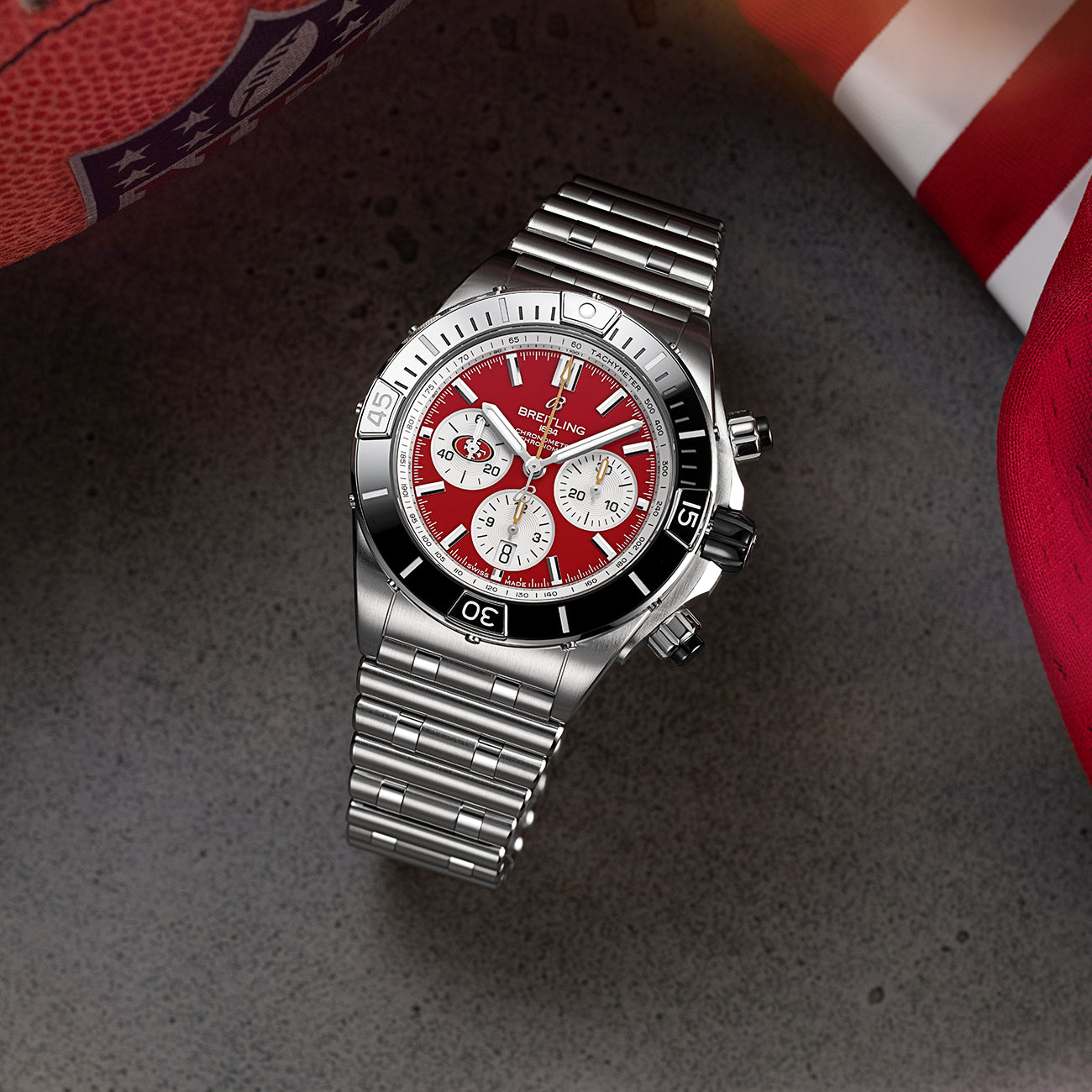 Breitling Super Chronomat B01 44 San Francisco 49ers Stainless