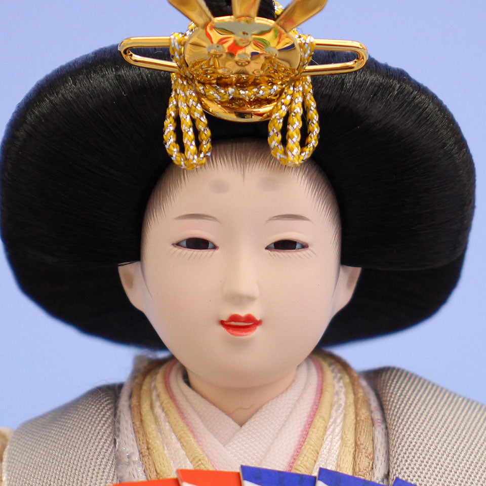 雛人形収納三段飾り 幅50cm柳五人 ナチュラル引き出し式W50 – 寿鳳人形