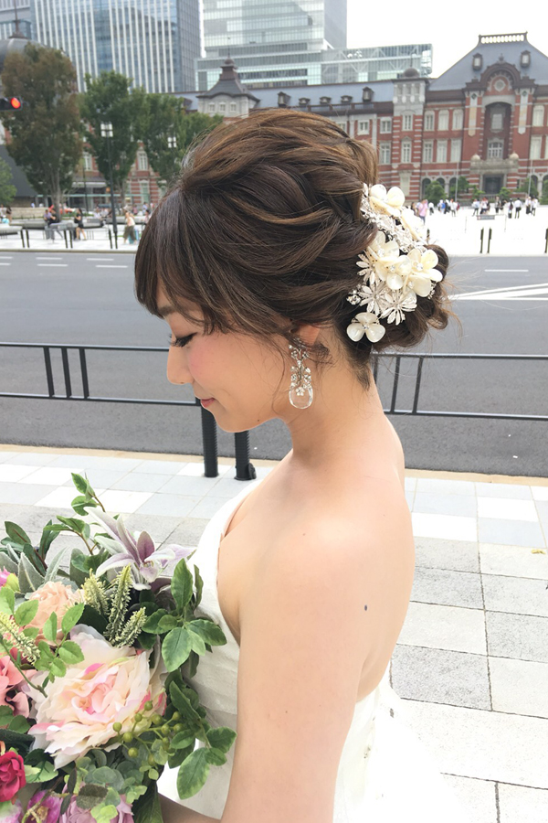 RENTAL][Sakura Dew Drop Earrings]by ElizabethBower｜JULIEBRIDAL