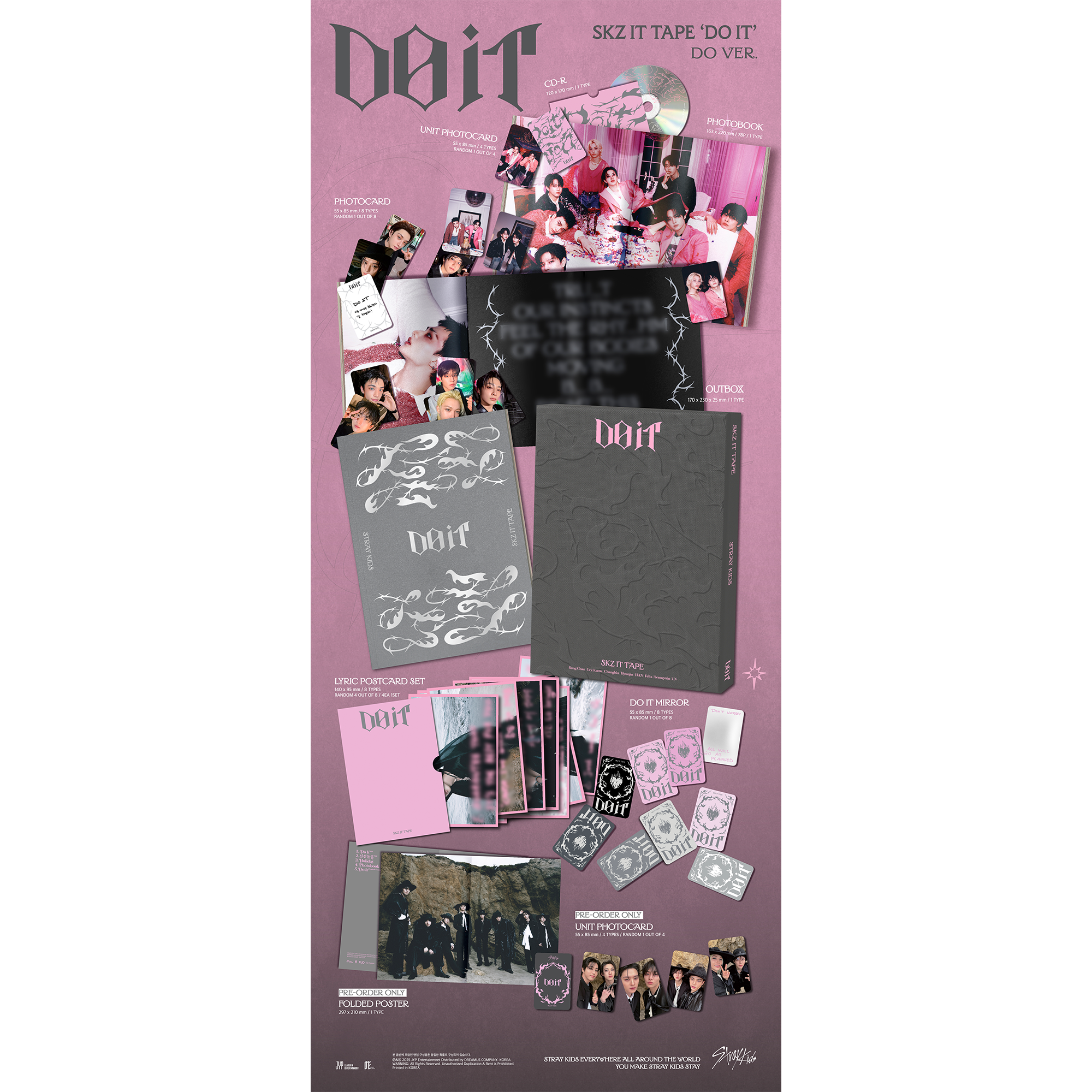 StrayKids スキズ DO IT HMV 特典 トレカ 8種 コンプ ×5