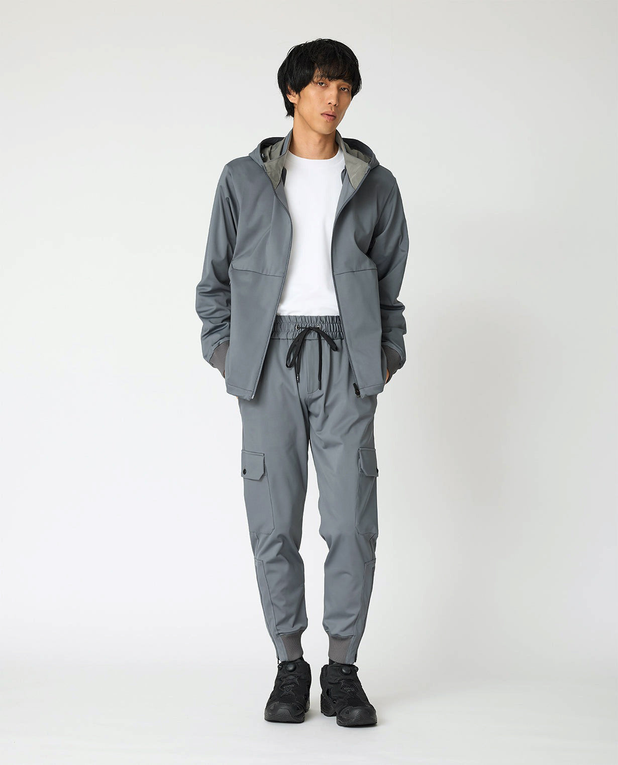 443_N 24HR-WEARABLE カッティングパーカー (スペースグレー) – K-3B
