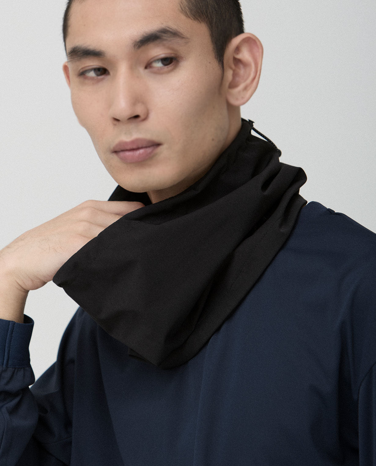 912_L ヴィンテージストレッチネックウォーマー (ブラック) – K-3B