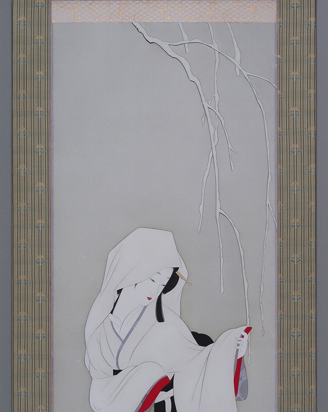 山口玲煕 鷺娘 | 掛軸(掛け軸)販売／表装ご依頼は掛軸いっぷく掛軸