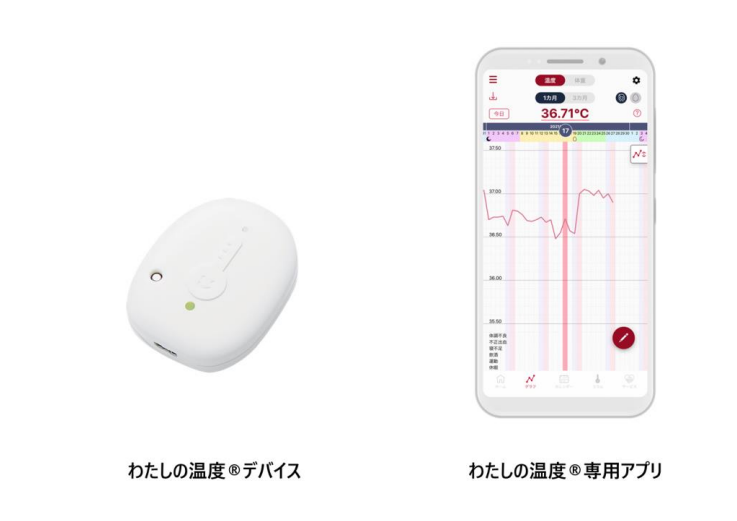 ドコモ、女性の温度リズムを計測する専用デバイス「わたしの温度」発売