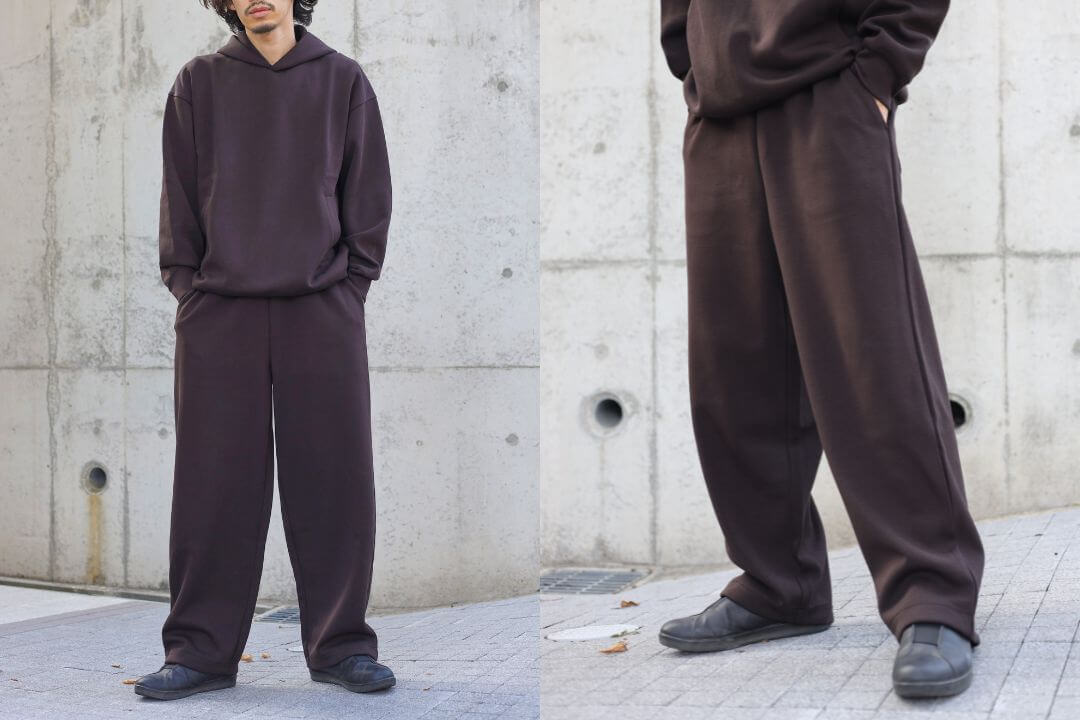 徹底レビュー】ユニクロCのスウェットワイドパンツのデザインとサイズ