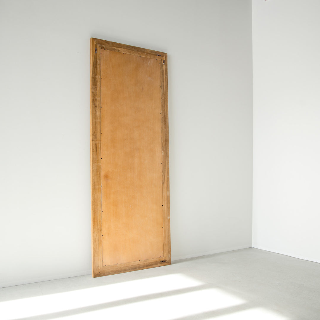 チーク無垢材 アートフレーム スタンドミラー 70×180 – KANADEMONO