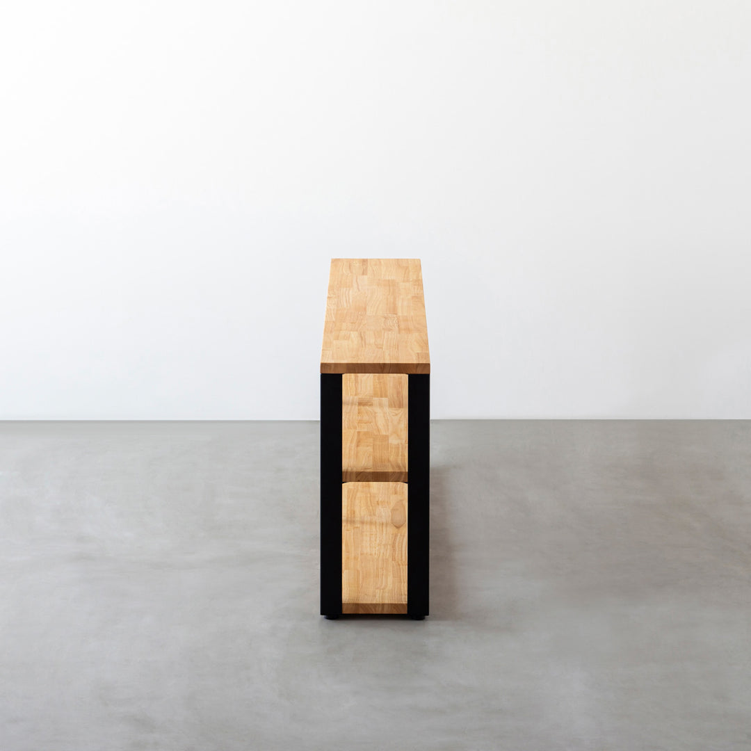 THE STORAGE SHELF 3段 / ラバーウッド ナチュラル × Black Steel