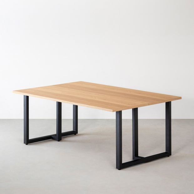 THE TABLE / ホワイトオーク × Tube T - Black Steel × W100 - 180cm