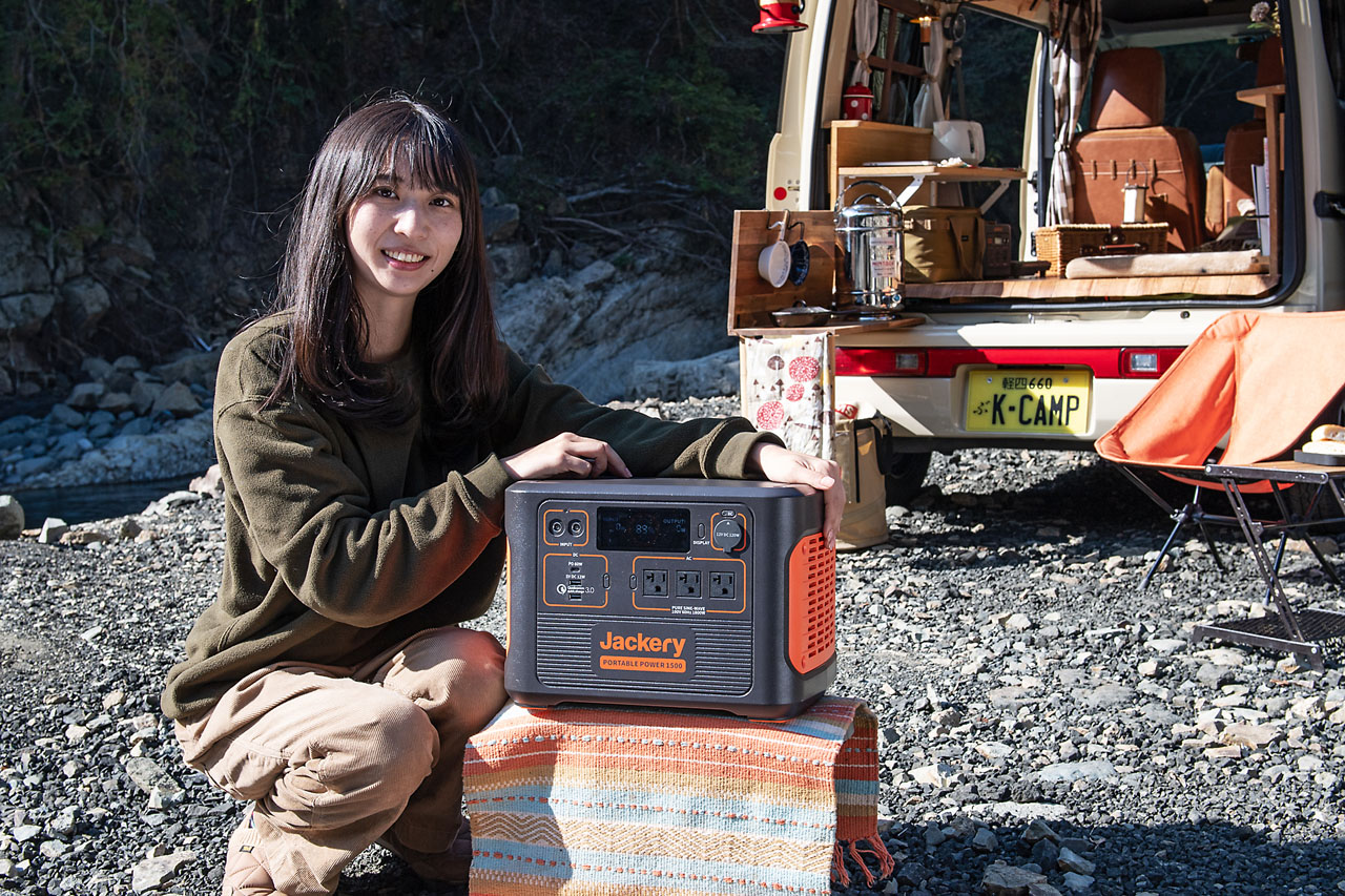 車中泊女子・森風美さんのガチ仕様軽バンがポータブル電源採用で「お家