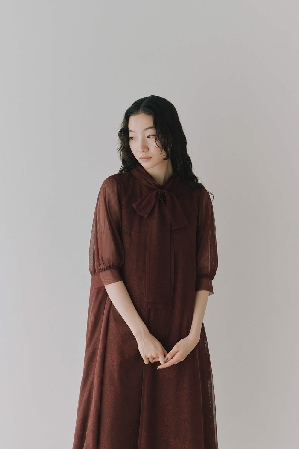 kaene公式オンラインストア チュールレースAラインドレス / 101099