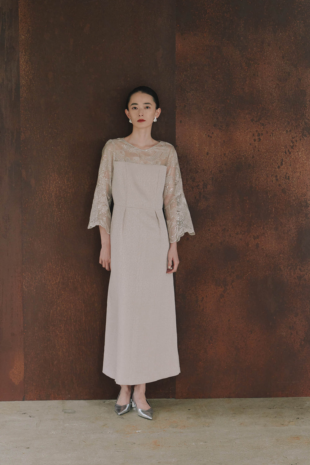 kaene公式オンラインストア ブリエレースジャカードコンビドレス