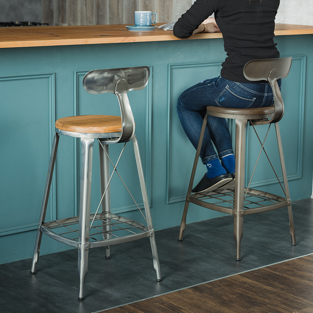 インダストリアルスチールハイチェア 家具の製造・販売 友安製作所