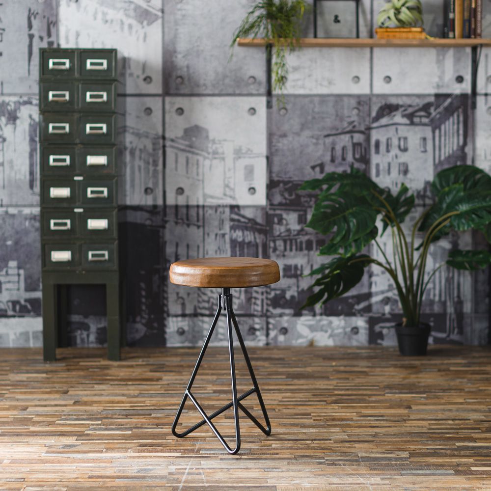 アイアンレザースツール サントラー 家具の製造・販売 友安製作所