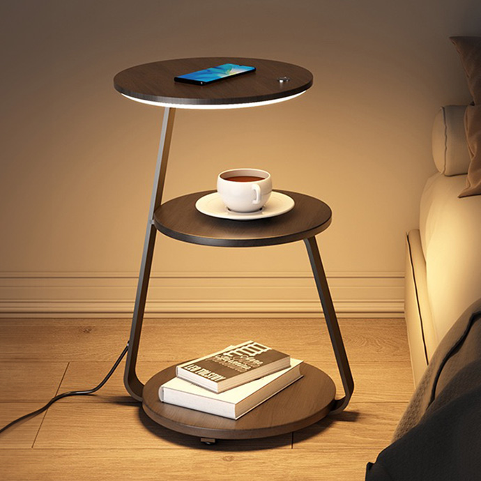 g37335]【幅42cm】Astra ワイヤレス充電機能付きサイドテーブル サイド