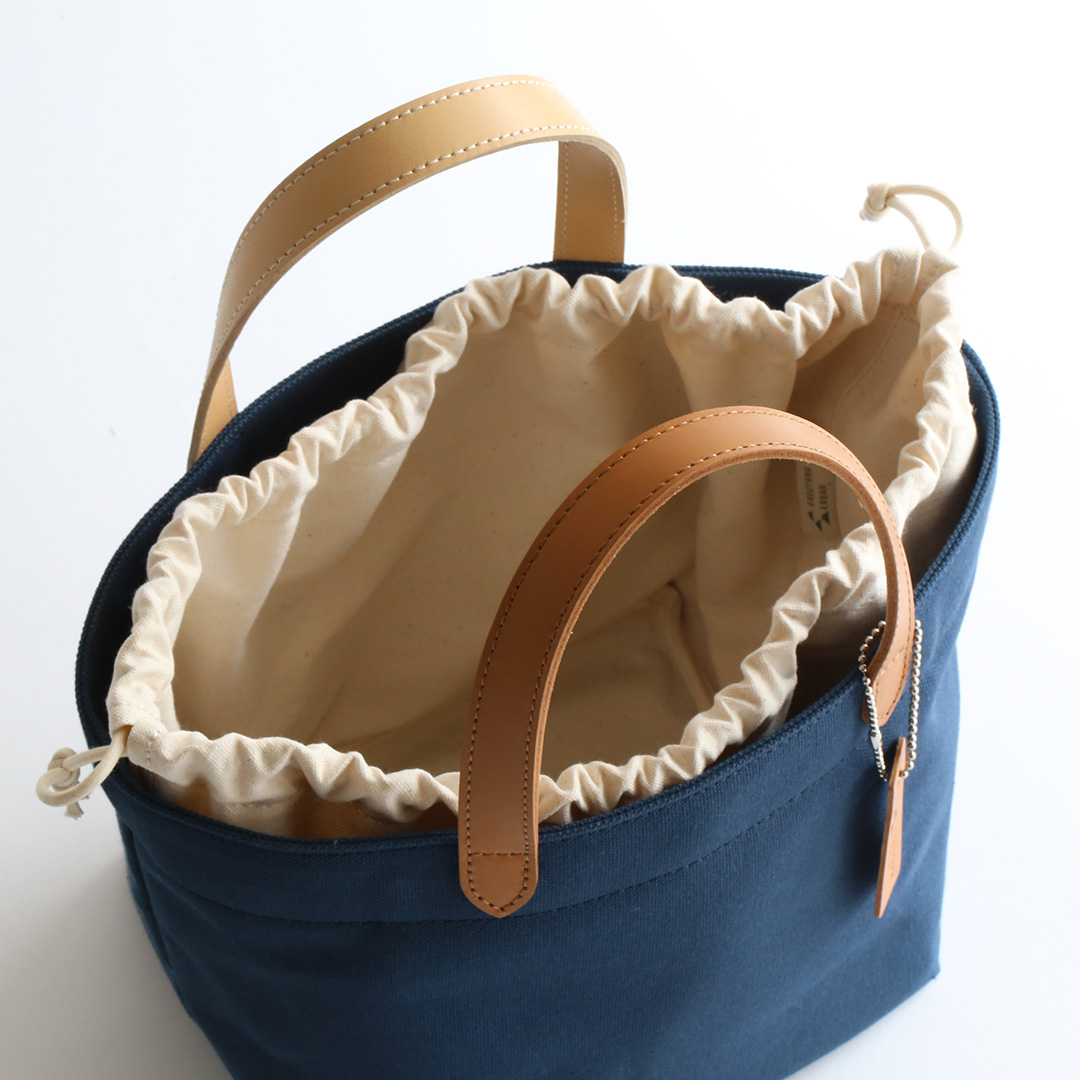 8号帆布の巾着ミニトート | 香久山鞄