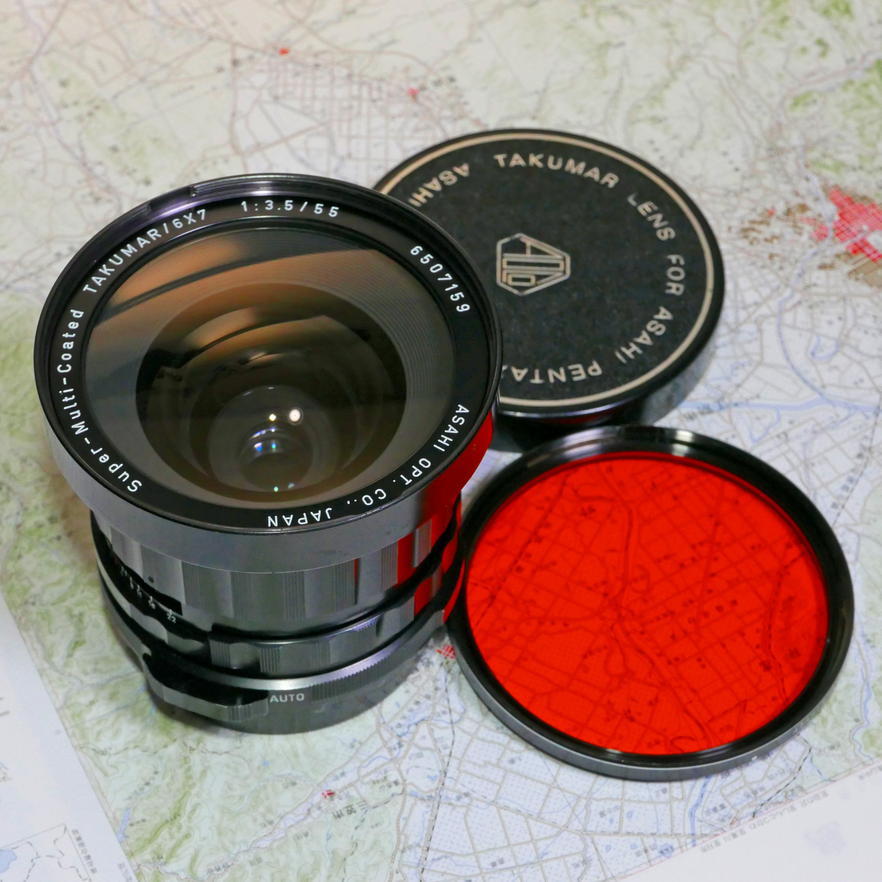 ペンタックス67と55mmF3.5、オレンジフィルターで撮るピーカン時の房総