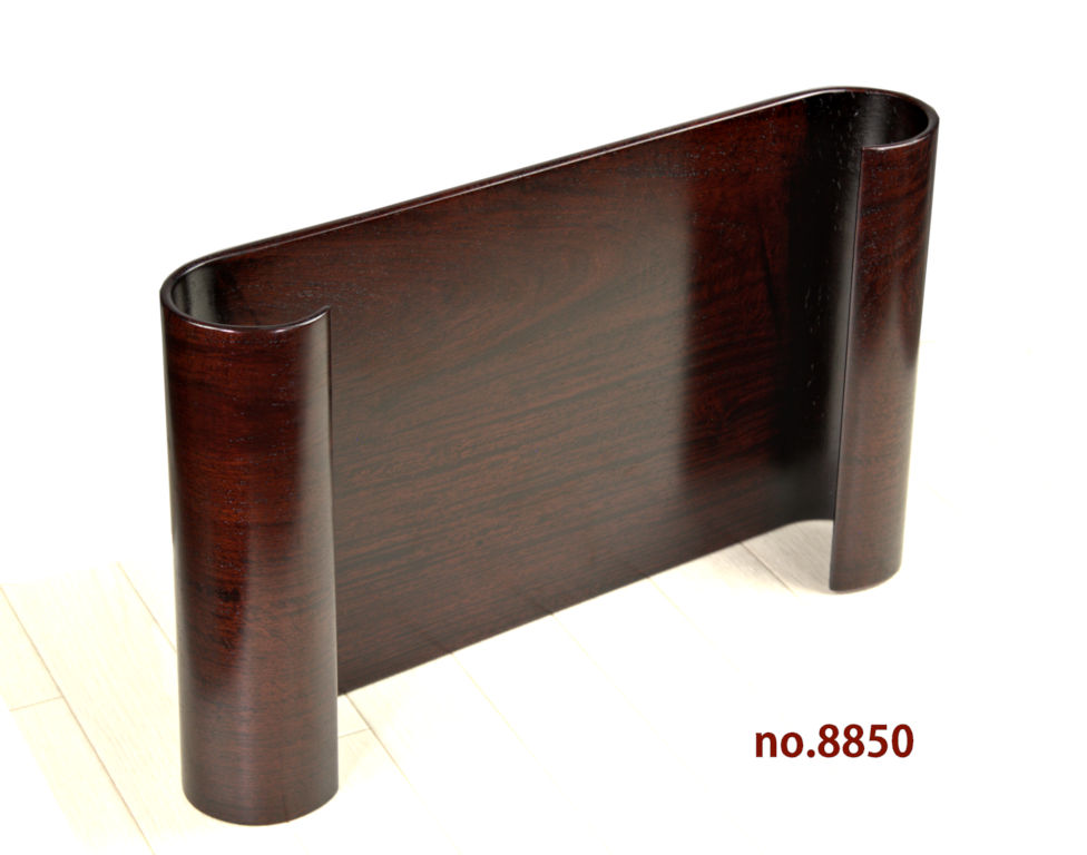 花台: 巻き足花台 花梨 巾44cm 漆仕上げ no.8850 / 唐木家具OSAKA