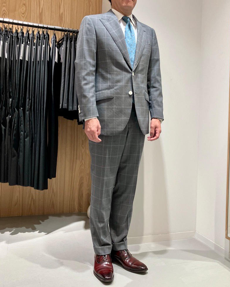 グレーチェックスーツ 広島紙屋町店 Shinichi-Inamizu | オーダー