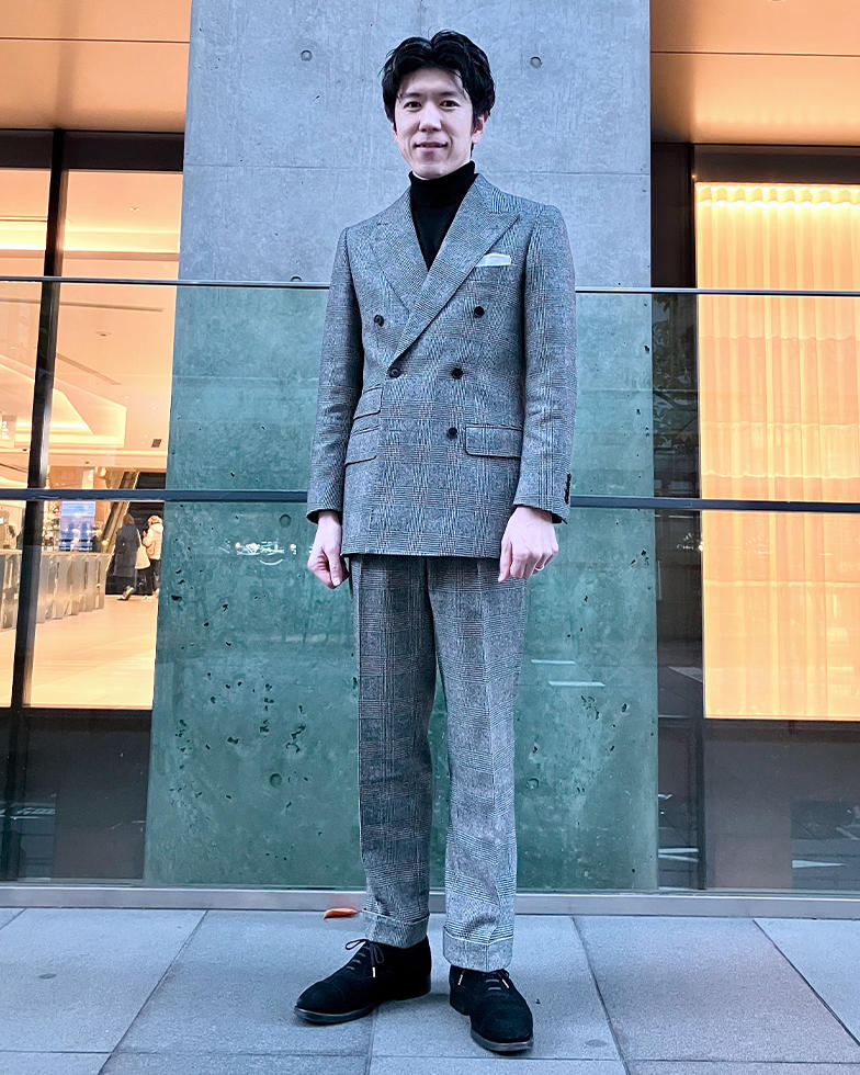 グレンチェックスーツ 銀座6丁目店 梅田昌季 | オーダースーツのKASHIYAMA