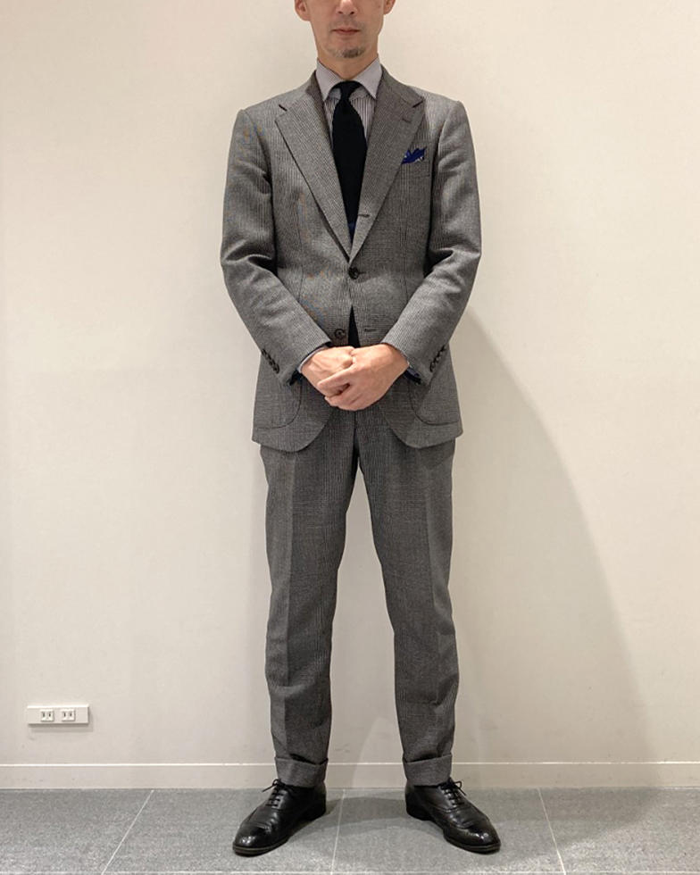グレンチェックスーツ 大阪本町店 藤井元文 | オーダースーツのKASHIYAMA