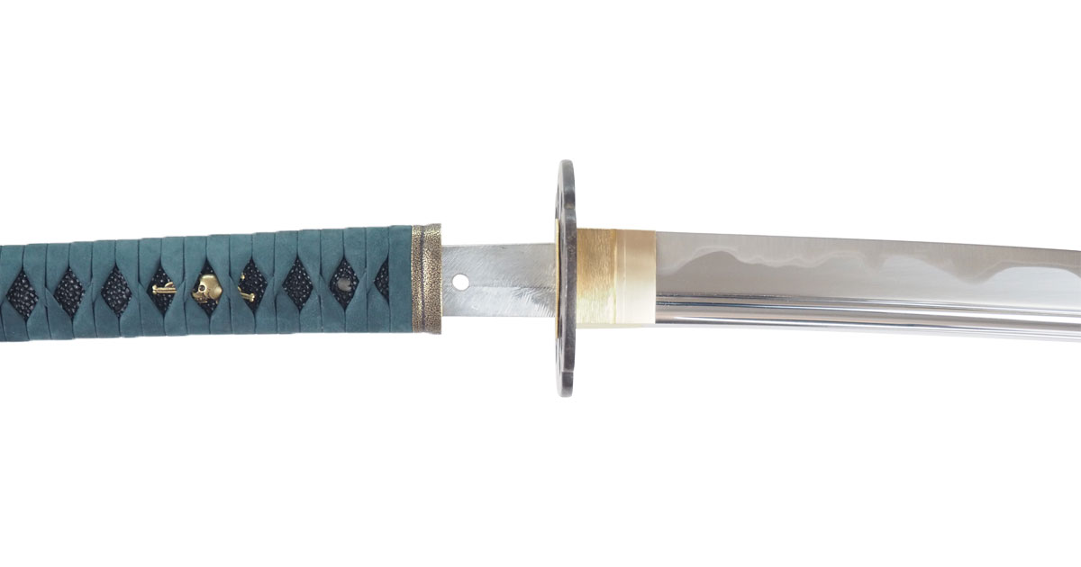 高知県K様 居合刀特注製作（大切先刀身、真剣柄） - 刀部 かたなべ