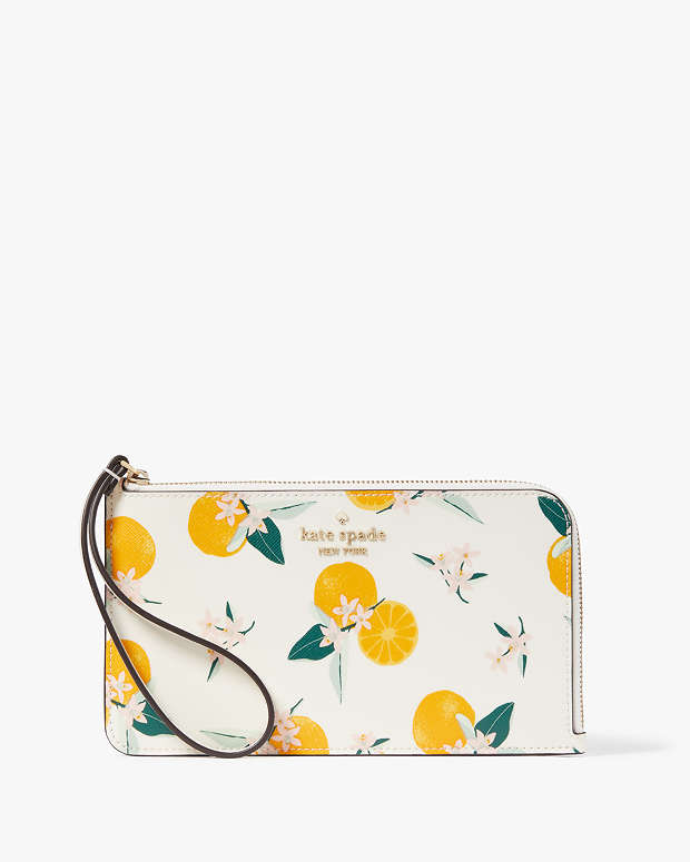 ルーシー オレンジ トス プリント ミディアム L-ジップ リスレット