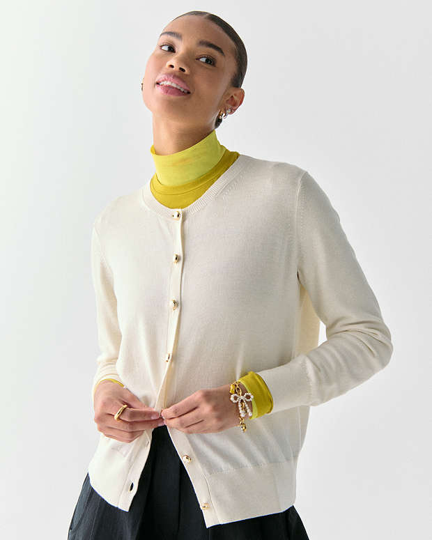 スペード フラワー ボタン ライトウェイト カーディガン | トップス