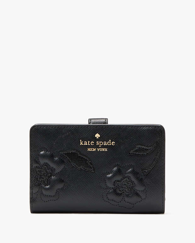 Madison Floral Applique Medium Bifold Wallet | Kate Spade AT