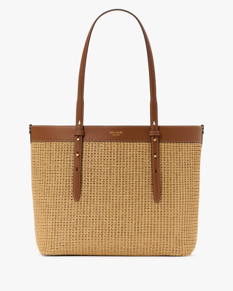 ✨️極美品✨️ケイトスペード クラッチバッグ ストロー かごバッグ 袋