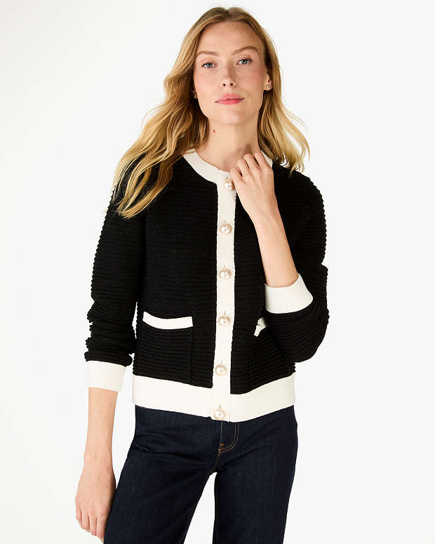 Colorblock Lady Sweater Jacket | Kate Spade Outlet