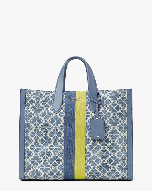 スペード フラワー ジャカード ストライプ マンハッタン ラージ トート