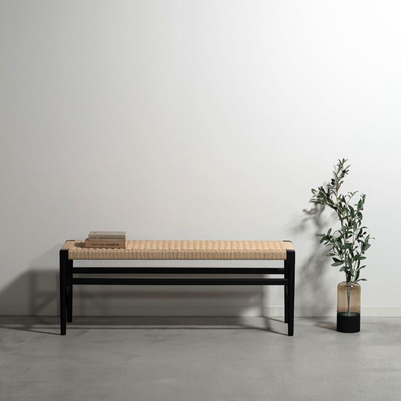 ペーパーコードベンチ【ブラック】 – 河口家具製作所オンライン