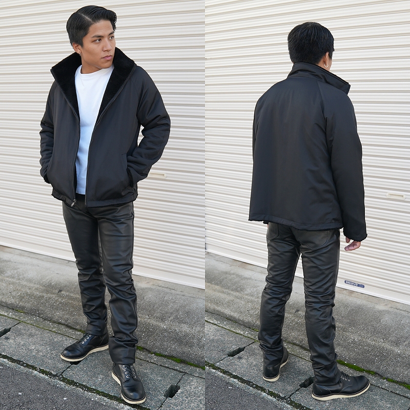 ファーブルゾン メンズ リバーシブルジャケット フリーサイズ ブラック