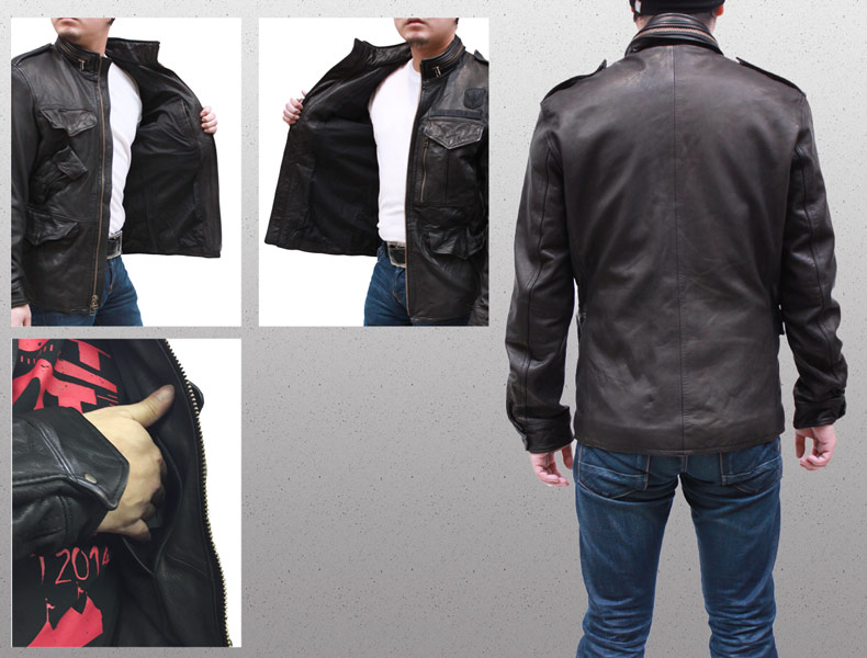 AVIREX/アヴィレックス ゴート（山羊革）M-65 カスタム ミリタリー