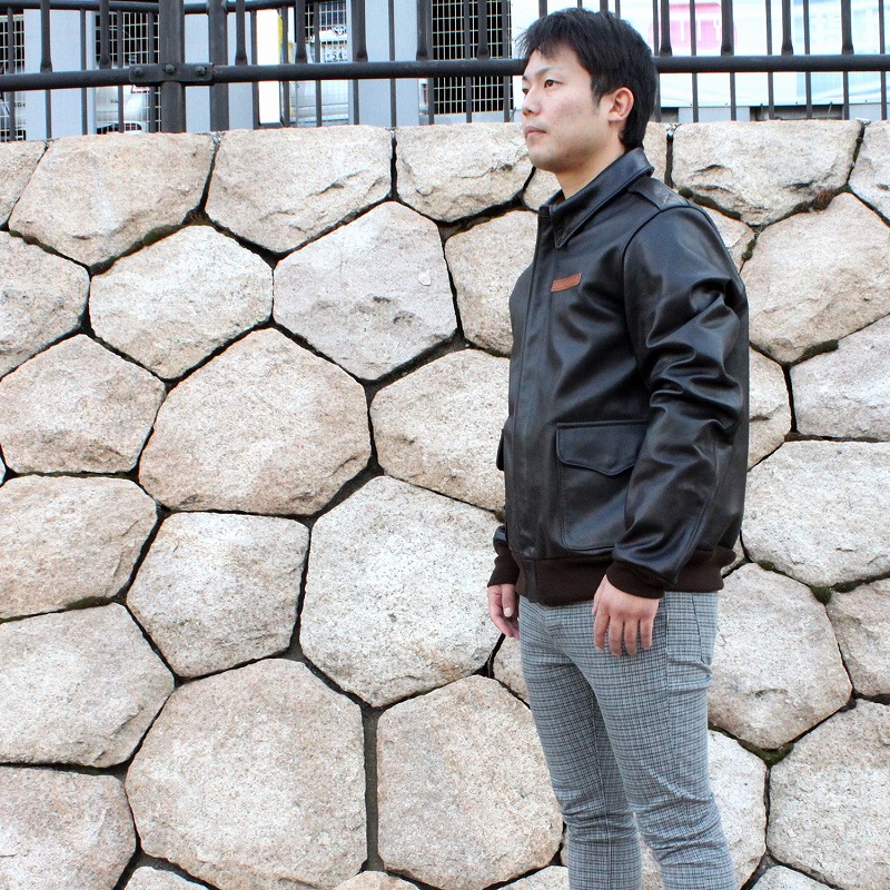 AVIREX USA製 A-2 メンズ 本革 牛革 革ジャンフライトジャケット